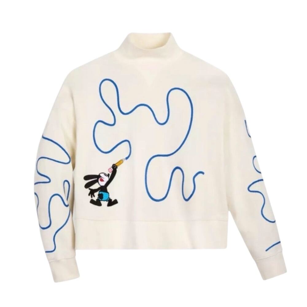 NWOT Disney Parks Oswald the Lucky Rabbit Disney100 Mock Neck Sweatshirt 2X